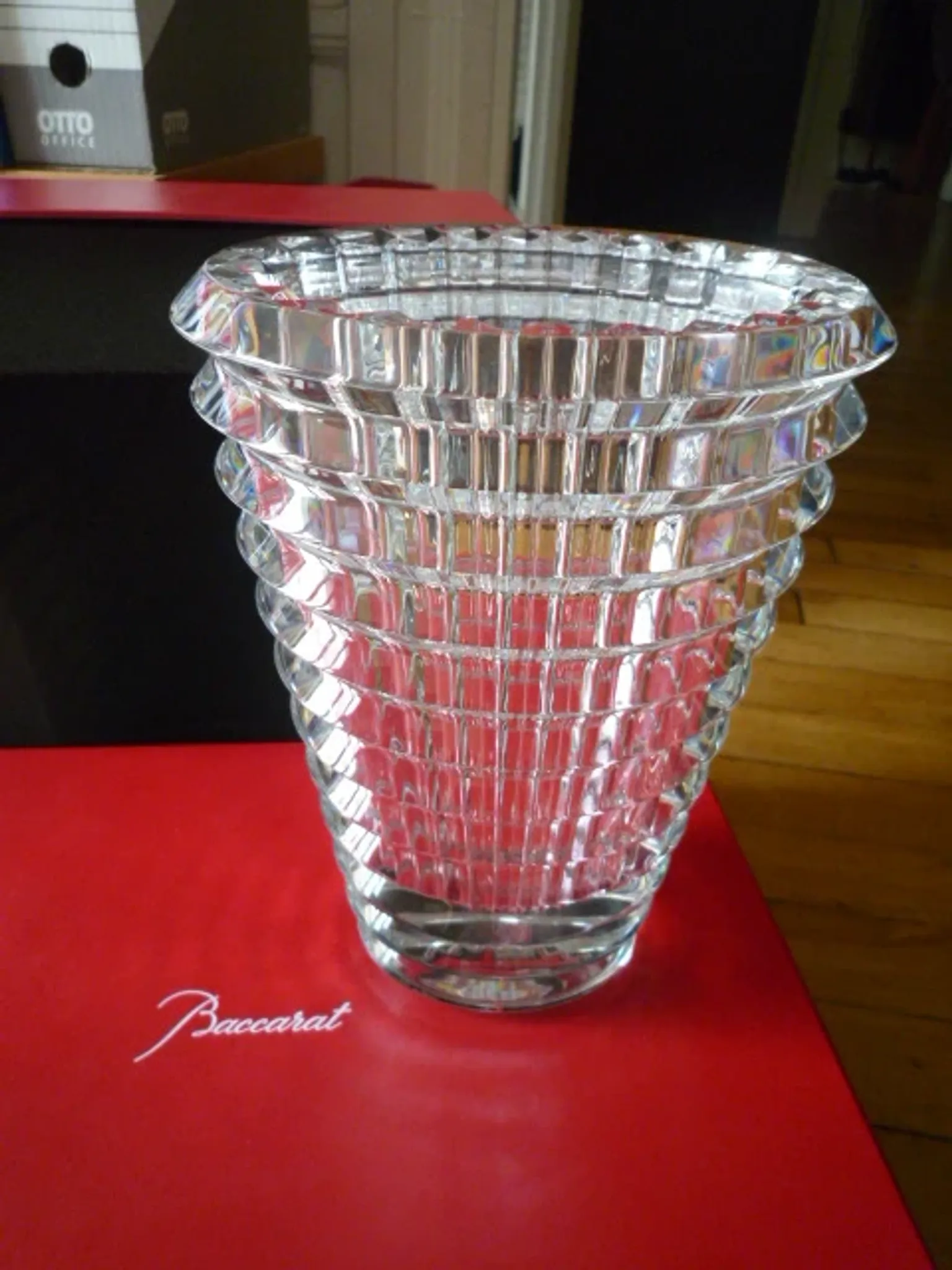 Vase eye oval baccarat 24 cm crstal transparent