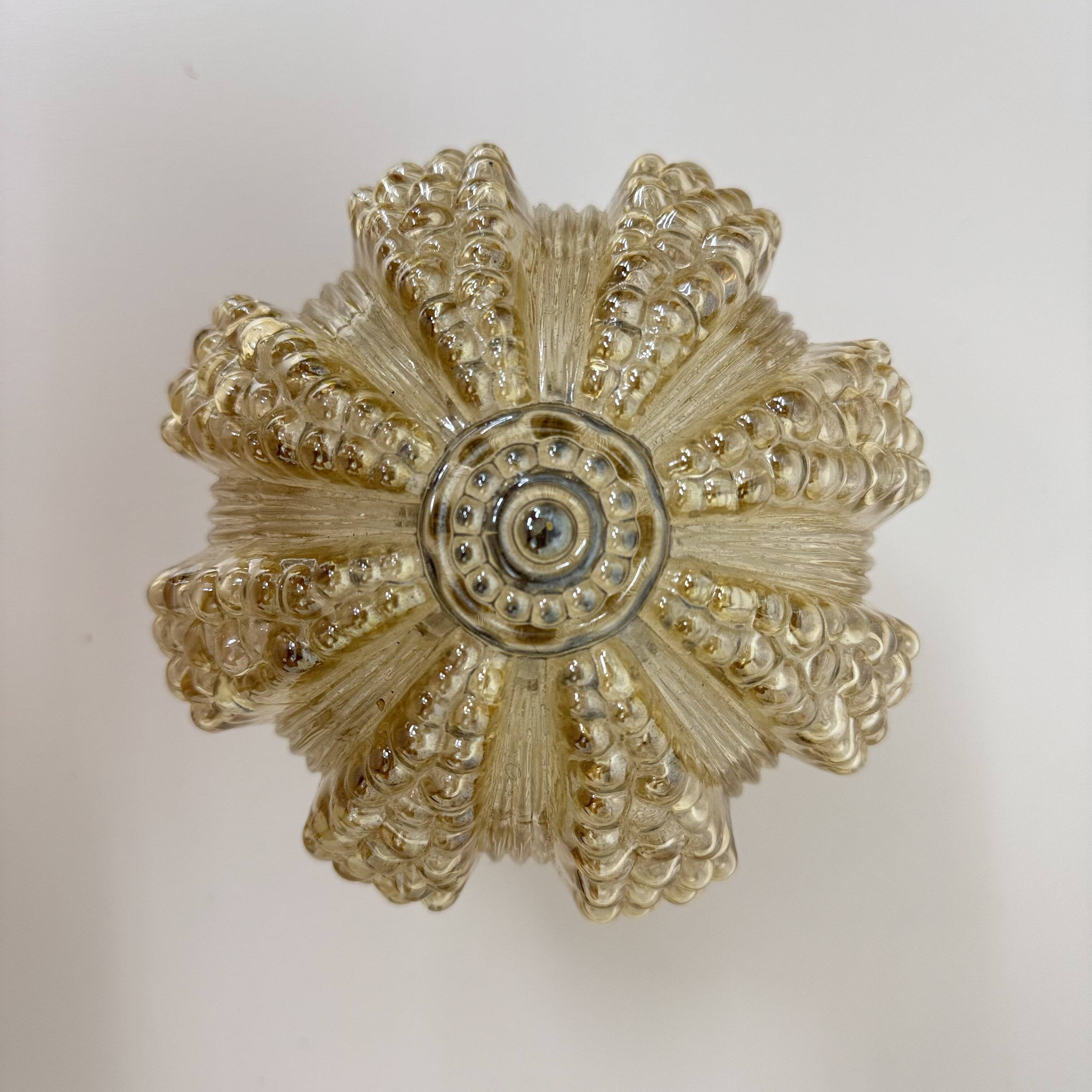 Vintage glass bubble ceiling lamp , 1970s