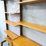 Mid-Century Modular Free-Standing Teak Wall Unit  by John Texmon for Blindheim Mobelfabrik, Norway,