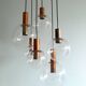 Large Copper & Glass Pendant Lamp from Raak, 1960s