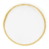 70's Scandinavian modern wicker wall mirror, Denmark