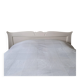 Large antique white wooden headboard, 190 cm wide.
