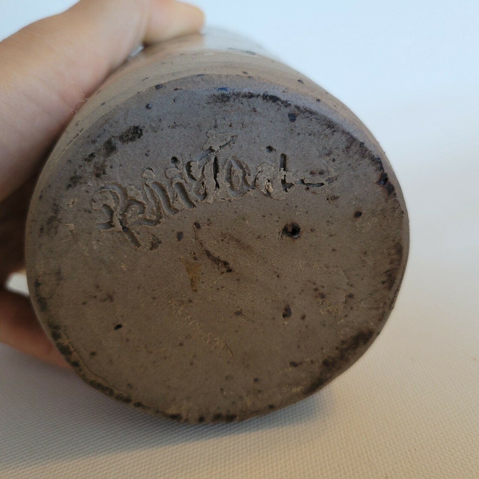 Ceramic ceramic bottle sandstone signed