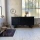 60s brutalist black sideboard