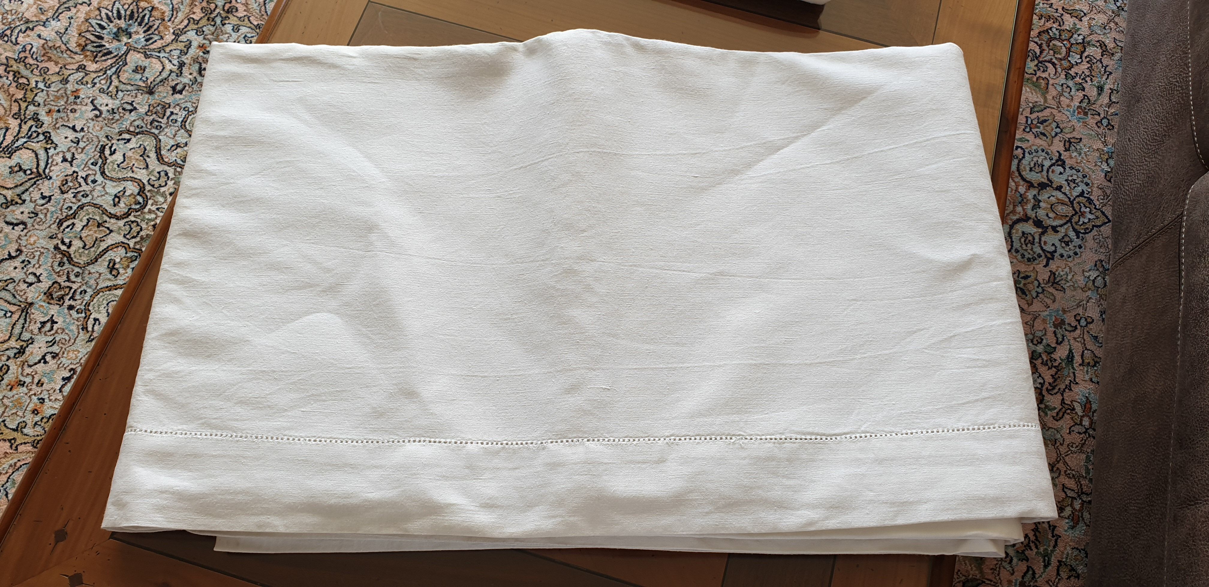 Lot of 3 Old Bed Sheets - True Northern Canvas Early 20th Century - France NEUF