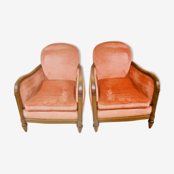 Pair of art deco armchairs