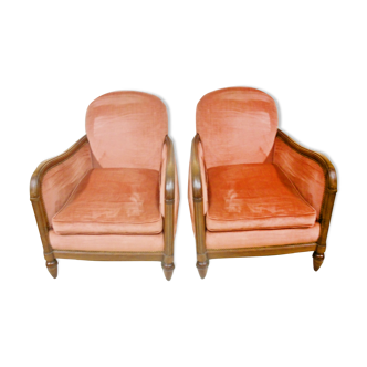 Pair of art deco armchairs