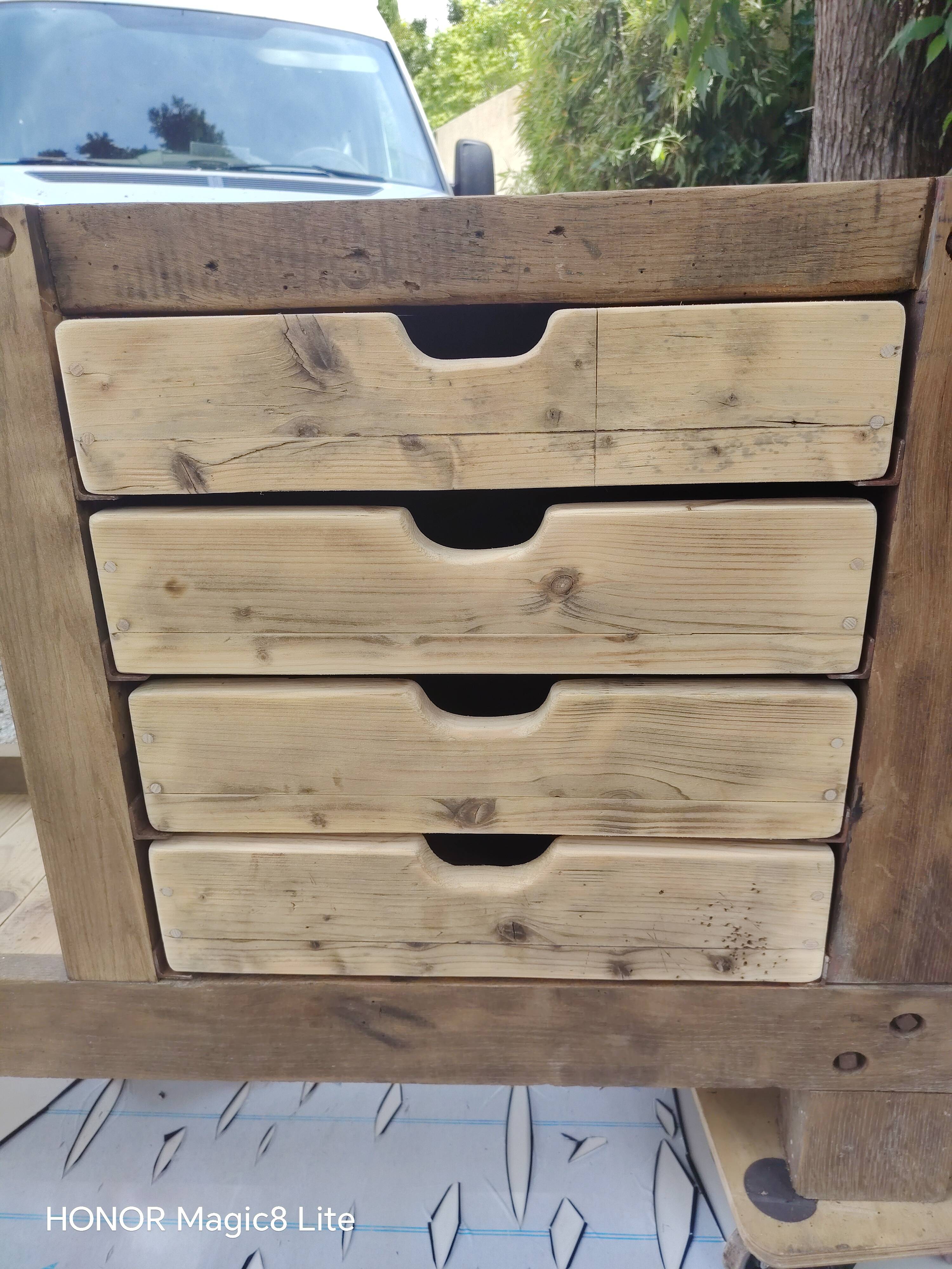 Old carpenter's workbench — industrial/rustic style