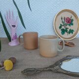 Deux mugs / tasses en grès - vintage
