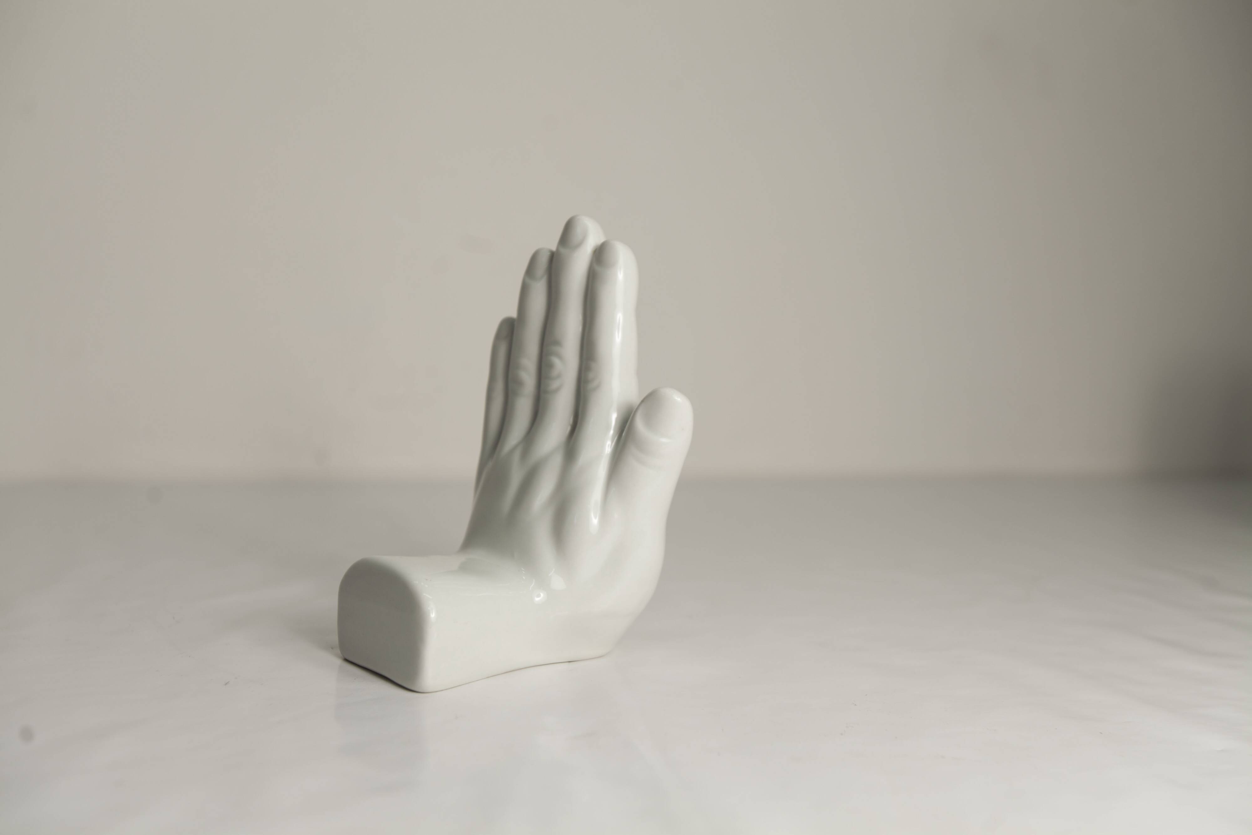 Bookend or ceramic decoration left hand 1980