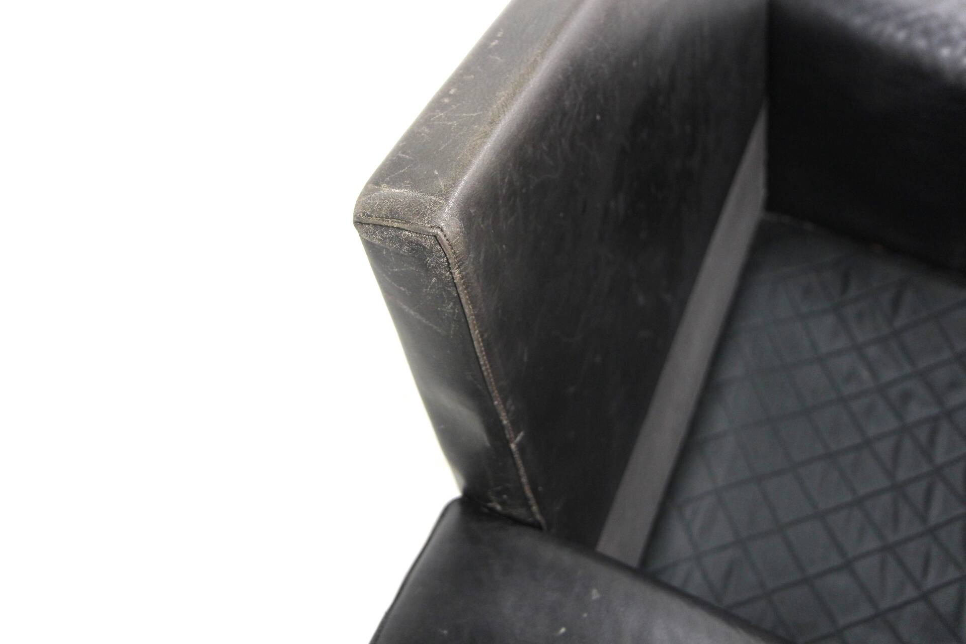 Fauteuil scandinave en cuir, Suède, 1960