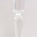 Pair of Vintage Transparent Crystal Flutes attributed to Baccarat