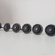 Pair of solid aluminium Victorian-style handles