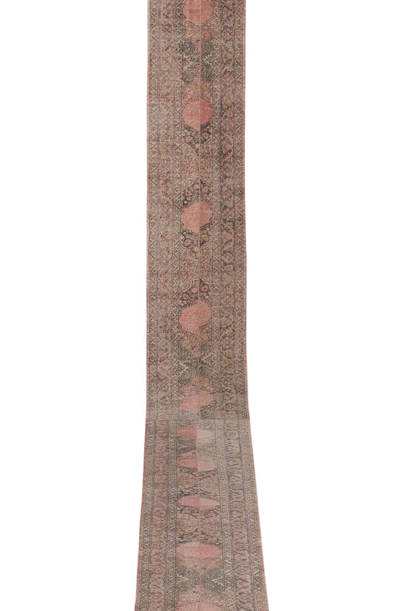 Vintage Turkish hallway rug 63x725 cm