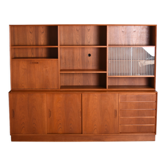Bibliothèque en teck, Danemark, années 1970