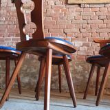 Set of 6 brutalist chairs