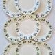 Set of 9 flat plates Paulette H.B.C Choisy le Roi