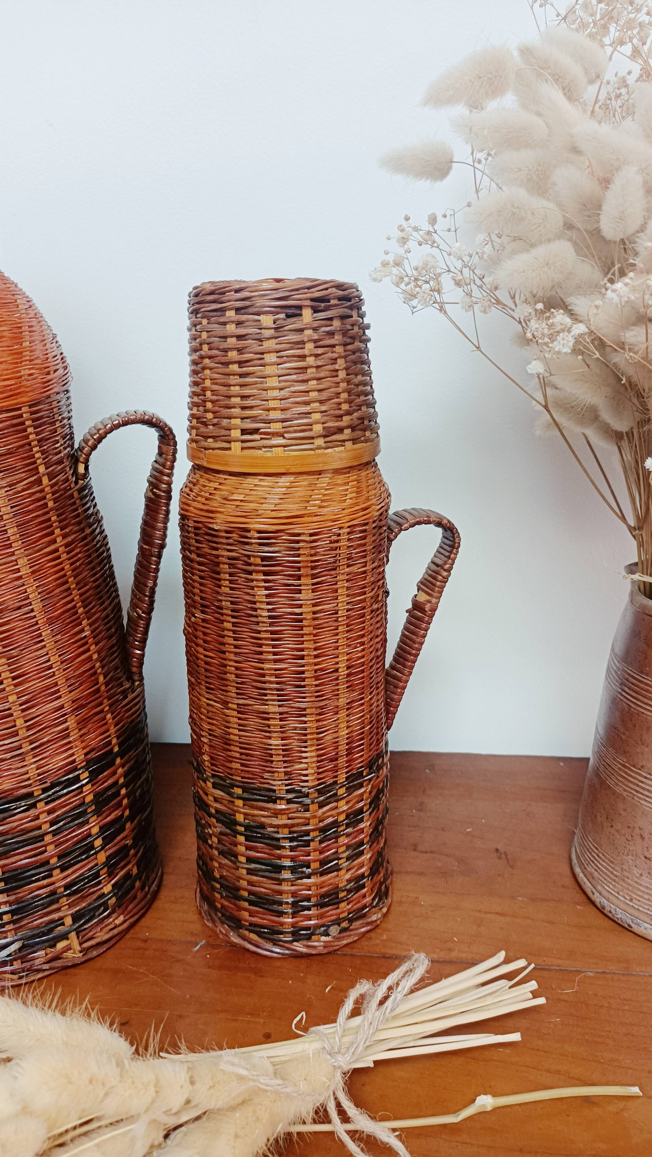 Old wicker thermos, small format