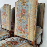 Beech Os De Mouton tapestry chairs (set of 6)