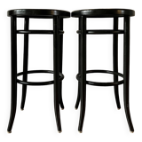 Set of 2 vintage black stools