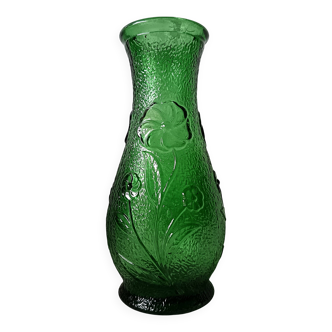 Large green glass vase circa 1950/1960, constantin italy