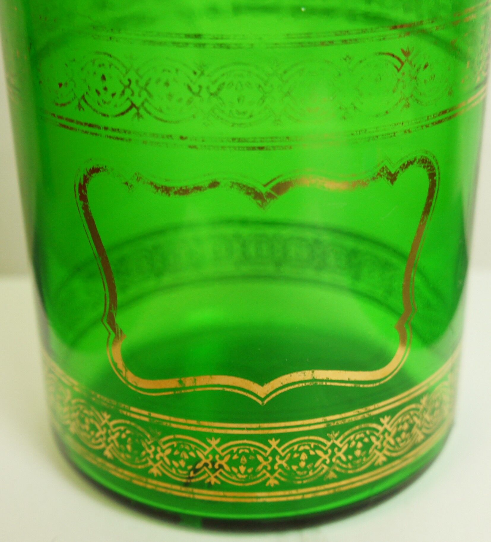 Moulded glass pharmacy jar