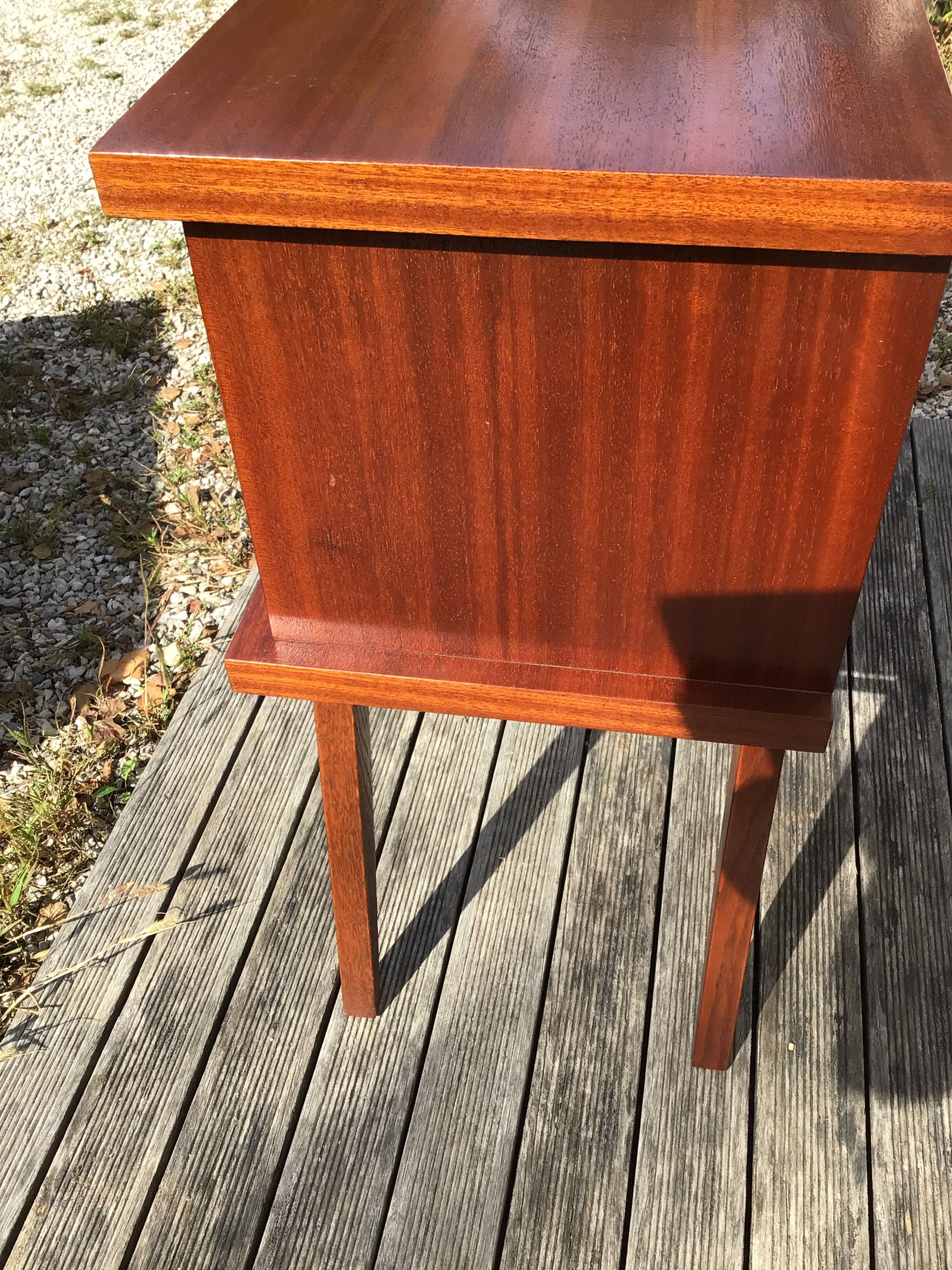 Bedside teak feet compass