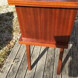 Bedside teak feet compass