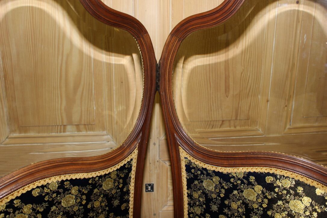 Paravent de style Louis XV en noyer