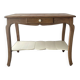 Antique console in solid cherry wood in Louis XV style.