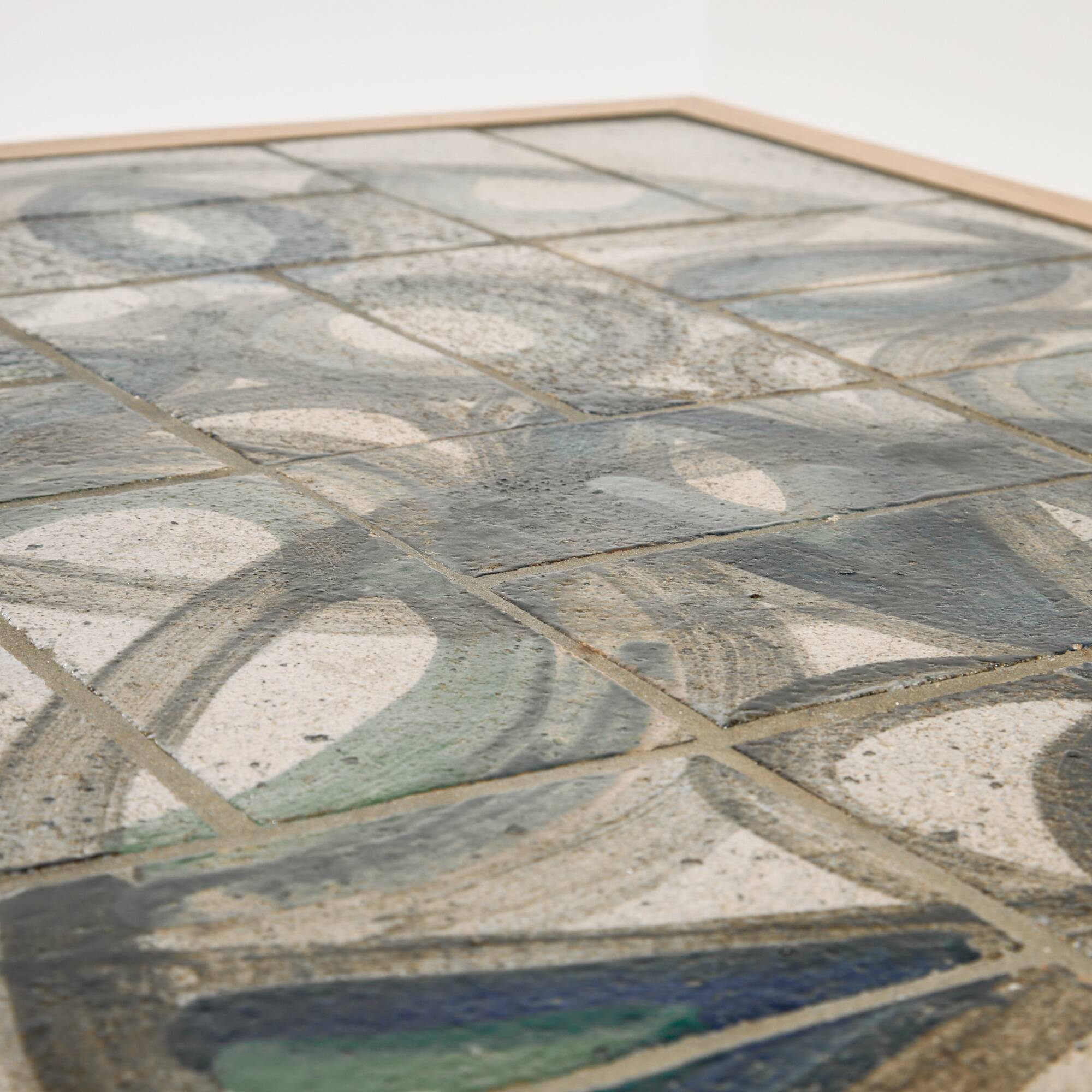 Coffee table in rosewood and ceramic by Lisbeth Sallingboe