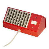 Red Elidus bedside lamp in metal, designed by Hans-Agne Jakobsson in the 1970s.