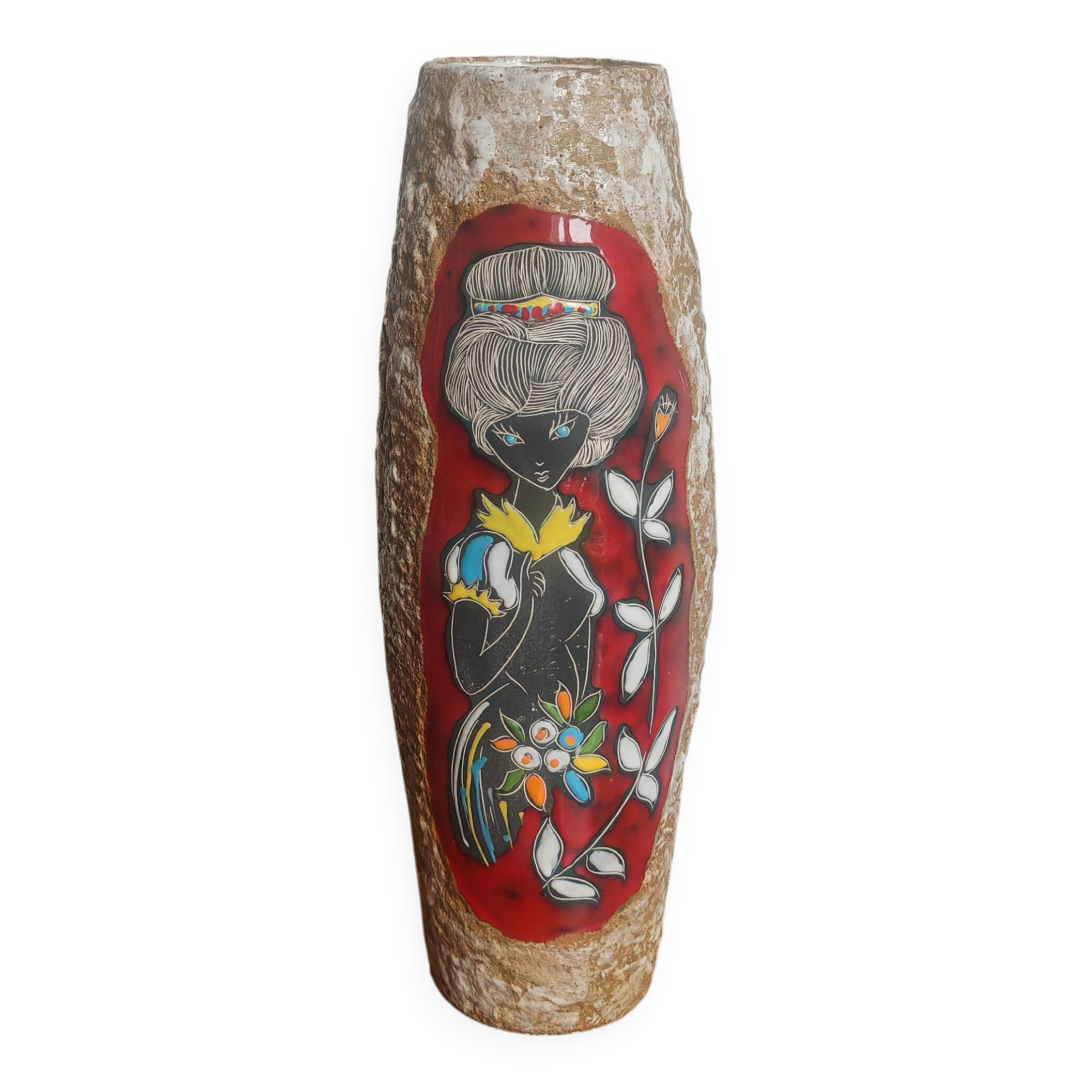 Large vintage ceramic vase 35cm - Giulianelli San Marino - 60s