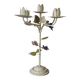 Chandelier métal peint rétro kitsch candélabre bougeoir 5 branches