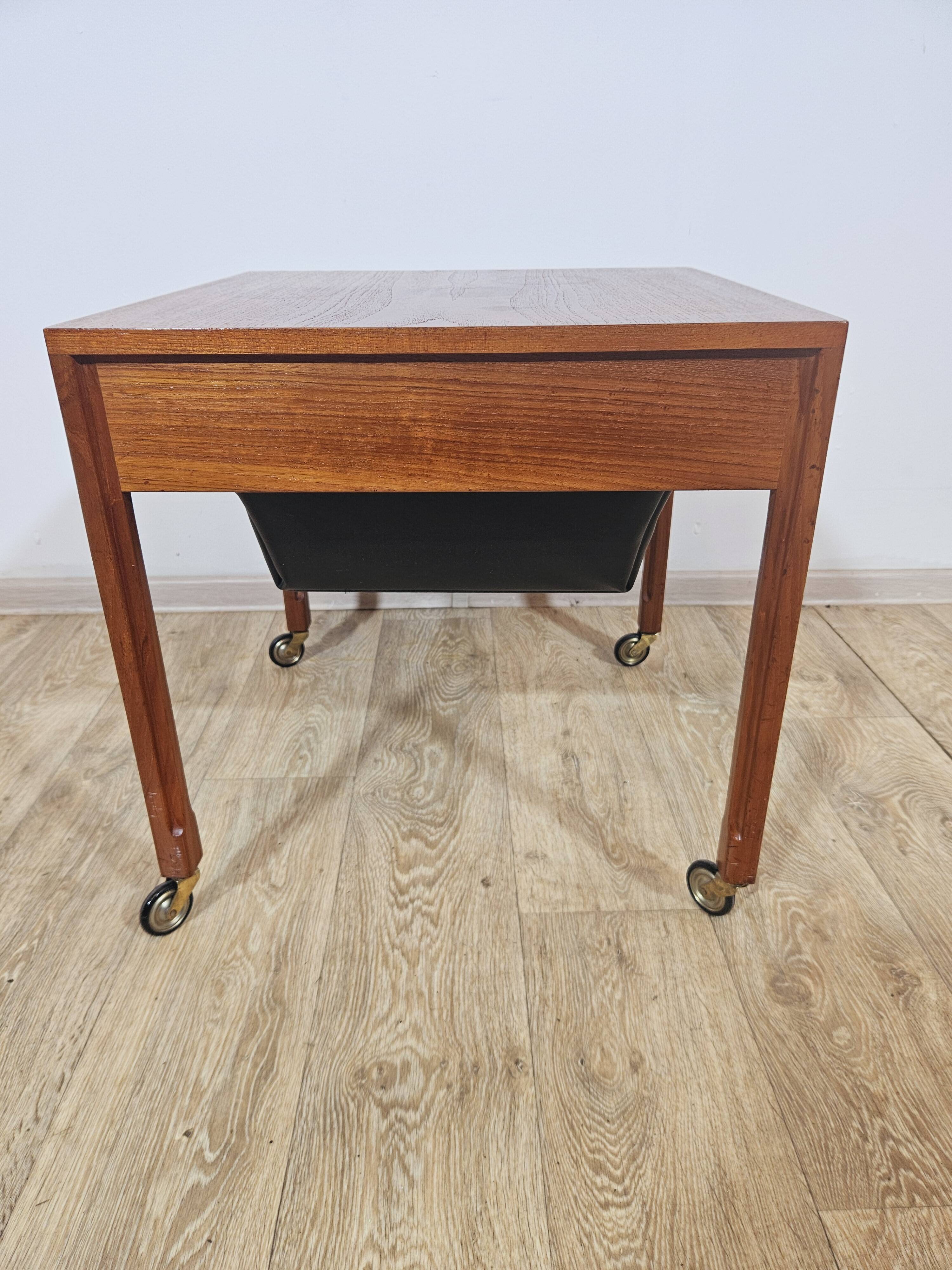 Sewing,Teak, Mid-Century Modern table, Denmark, 1950s/60s.