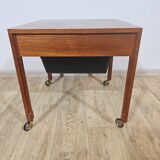 Sewing,Teak, Mid-Century Modern table, Denmark, 1950s/60s.