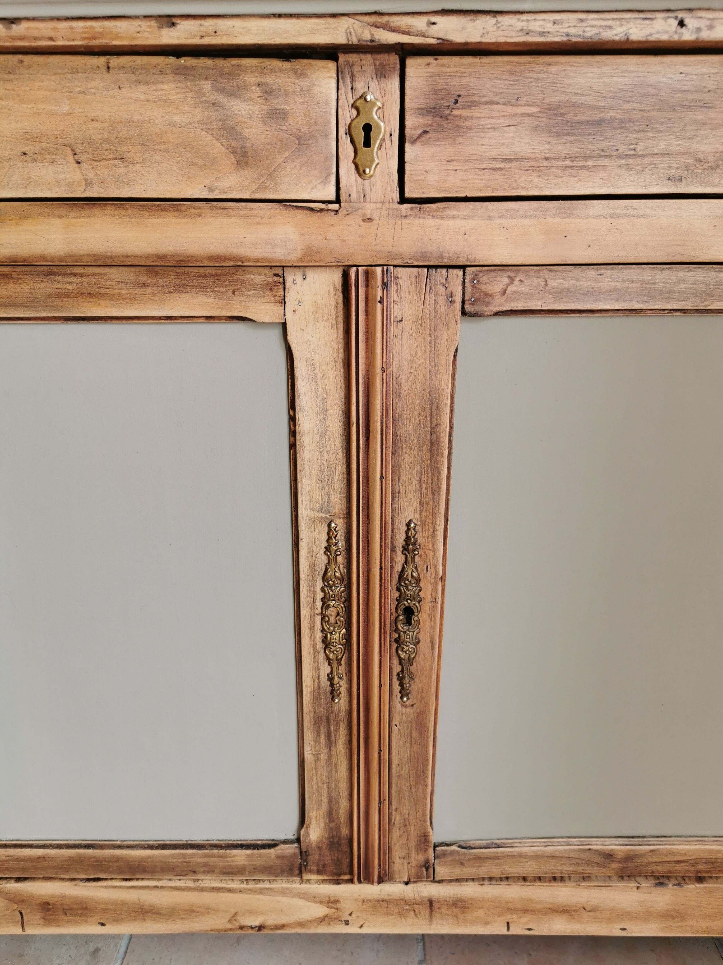 old Parisian sideboard in restored walnut