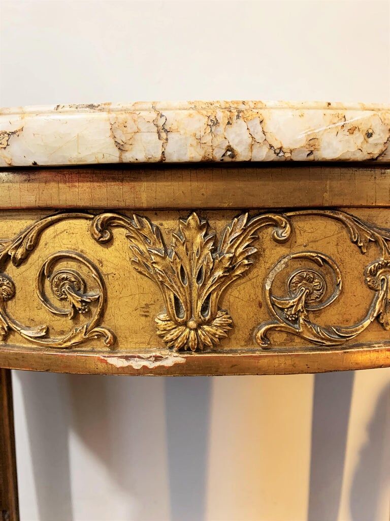 Console "Demi-Lune" Style Louis XVI Period Napoleon III