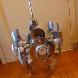 Vintage chandelier 70'S Oscar Torlasco , 9 lights