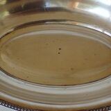 Oval silver-plated metal serving dish/basket/basket