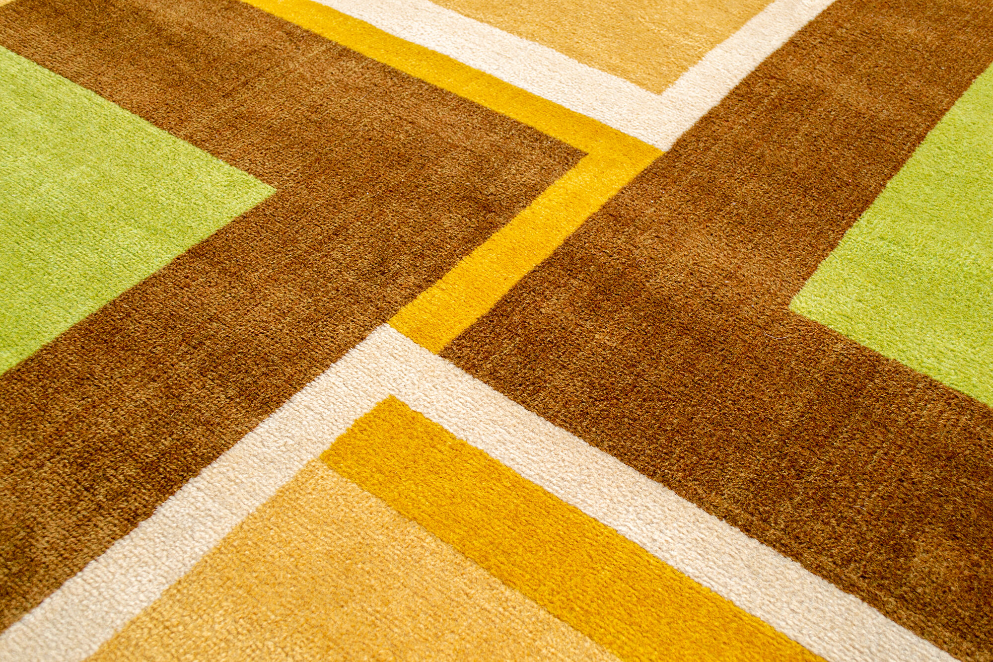 Italian Wool Rug with Geometric Designs, 1950s
