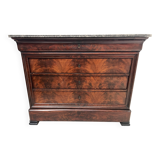 Commode secrétaire Louis Philippe en acajou XIX siècle