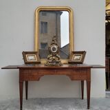 Louis XVI style flat desk in 19th century mahogany