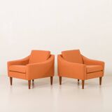 Dux Mid century lounge chairs attr. to  Folke Ohlsson, Sweden 1960s