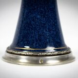 Vase soliflore en porcelaine et argent 1er titre - Paul Millet Début XXème