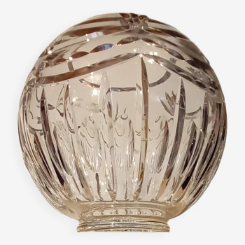 Crystal faceted ball vase