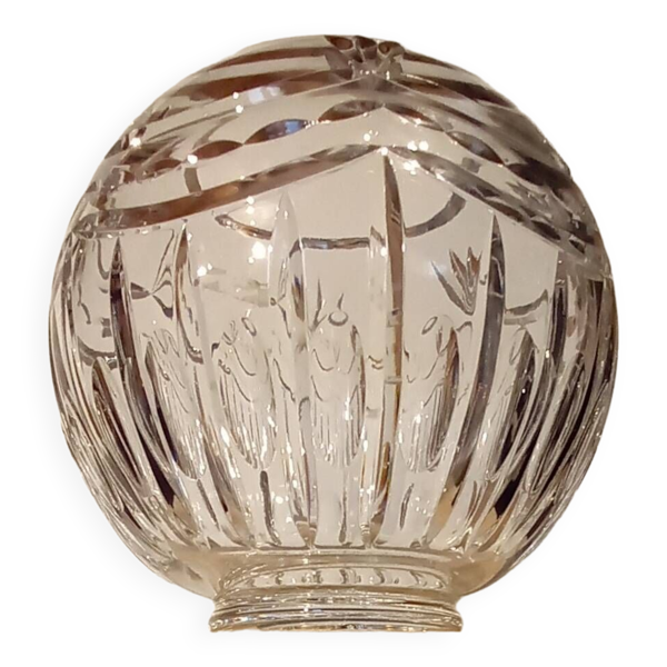 Vase boule à facettes en cristal