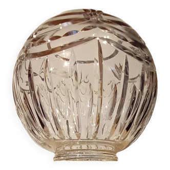 Vase boule à facettes en cristal