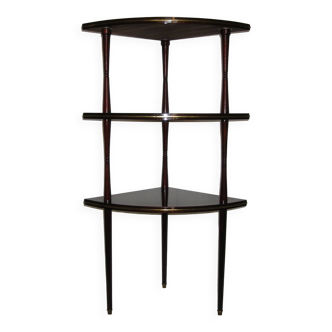 Etagère d' angle sur pieds des années 60