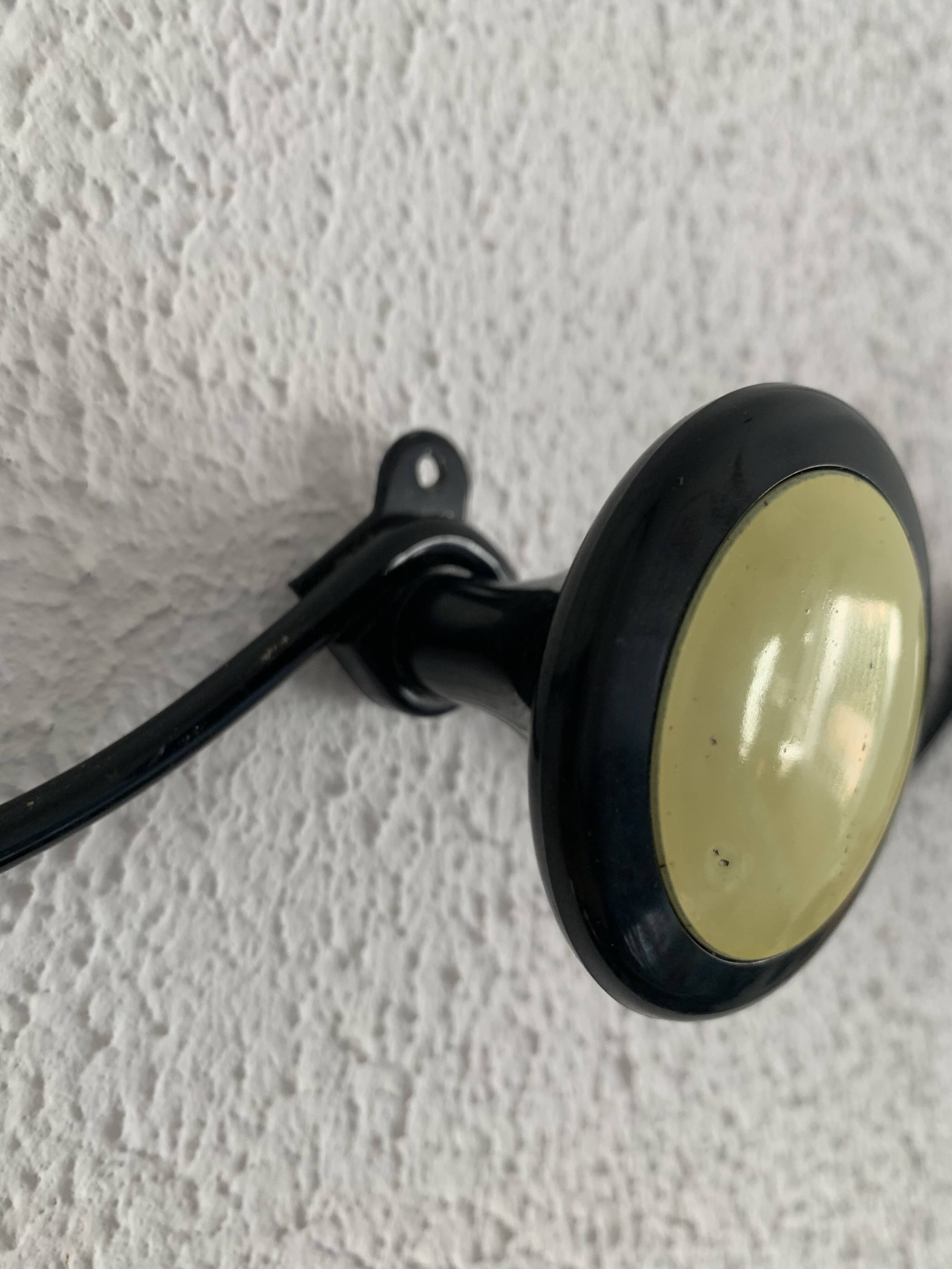 Vintage 1960s coat rack yellow banana mural 4 hooks - 65 x 7 cm